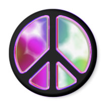 Tie Dye Peace Sign Designs Refrigerator Magnets