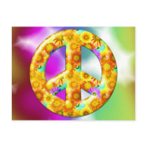 Tie Dye Peace Sign Designs postcards by MidnightDreamer Tie Dye Peace Sign Designs postcards