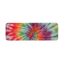 Tie Dye Peace Sign Label