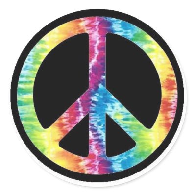 Tie Dye Peace Sign sticker