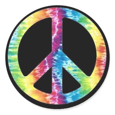 Tie Dye Peace Sign sticker by jricher1321
