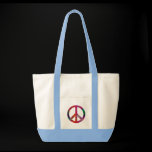 Tie Dye Peace Symbol Tote Bag