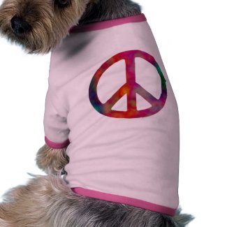 Tie Dye Peace Symbol petshirt