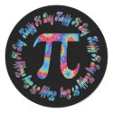 Tie Dye Pi Day Tees and Gifts stickers by naturetees Tie Dye Pi Day Tees and Gifts stickers