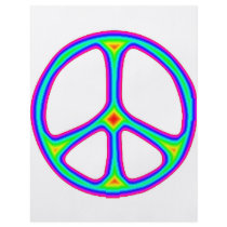 Tie Dye Rainbow Peace Sign 60's Hippie Love Flyer Design