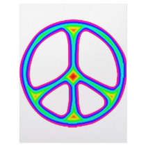Tie Dye Rainbow Peace Sign 60's Hippie Love letterhead