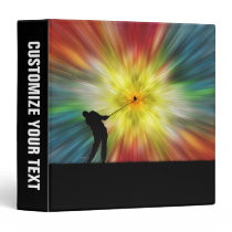 Tie Dye Silhouette Golfer binders