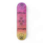 Tie Dye Skull Cross skateboard