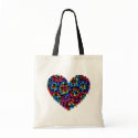 Tie Dye Skull Heart bags by JuJuGarden Tie Dye Skull Heart bags