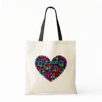 Tie Dye Skull Heart bags