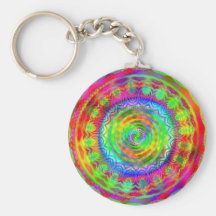 Tie Dye Target Key Chain