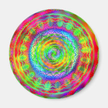Tie Dye Target Refrigerator Magnets