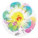 Tie Dyed Flowers stickers