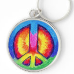 Tie~Dyed Peace Key Chain