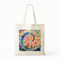 Tie Dyed Peace Sign Bag by zortmeister Tie Dyed Peace Sign Bag