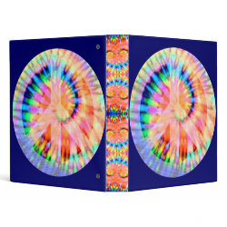 Tie Dyed Peace Sign Binder binder