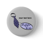 Tie Father of the Bride Gifts Button