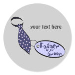 Tie Father of the Groom Gift Round Sticker