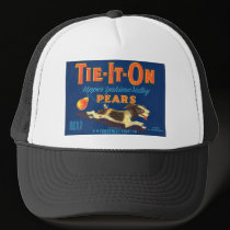 Tie-It-On Pears Vintage Advertisement hats by scenesfromthepast Tie-It-On Pears Vintage Advertisement hats
