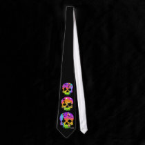 TIE - POP ART SKULLS