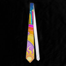 Tie - Retro Sixties Pop Art Sky