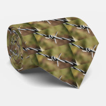 Tie with Barbed Wire Design