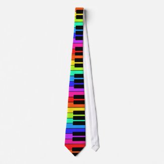 Tie With colorful / Colourful Keyboard Design tie