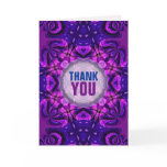 TieDye Batik Pink Purple Thank You Card