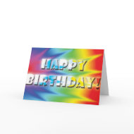 Tiedye birthday card card