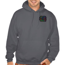 Tiedye Turtle Symmetry 2-Sided Dark Hoodies