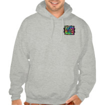 Tiedye Turtle Symmetry 2-Sided Hoodies