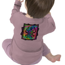 Tiedye Turtle Symmetry 2-Sided Infant Longsleeve Shirts