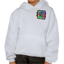 Tiedye Turtle Symmetry 2-Sided Kids' Hoodies