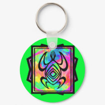 Tiedye Turtle Symmetry Keychain