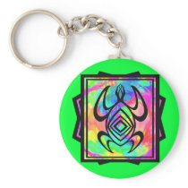 Tiedye Turtle Symmetry Keychain