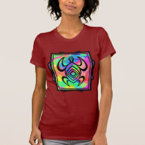Tiedye Turtle Symmetry Women's Dark Shirts