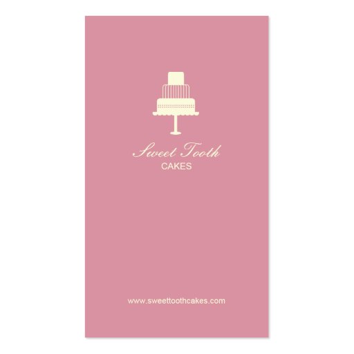 Tiered Cake Business Card - Pink (back side)