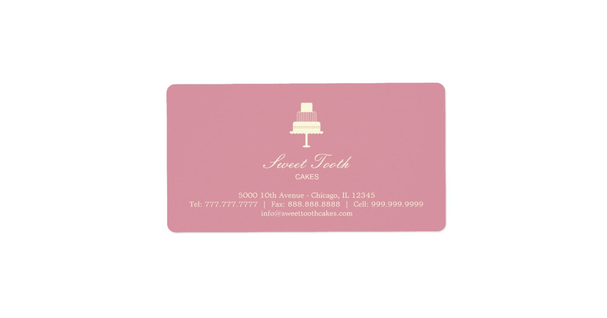 Custom Cake Box Labels