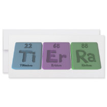 Tierra as Titanium Erbium Radium Customized Rack Card