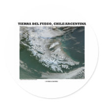 Tierra Del Fuego Chile/Argentina (Picture Earth) Round Stickers