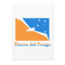Tierra del Fuego flag with name Post Card