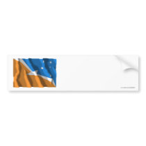 Tierra del Fuego waving flag Bumper Stickers
