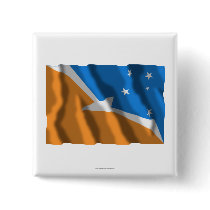 Tierra del Fuego waving flag Pin