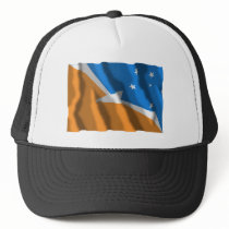 Tierra del Fuego waving flag Hats
