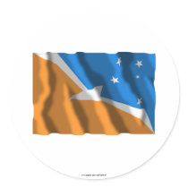 Tierra del Fuego waving flag Stickers
