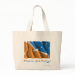 Tierra del Fuego waving flag with name bags