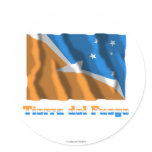 Tierra del Fuego waving flag with name stickers