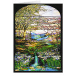 Tiffany Art Nouveau Stained Glass Card