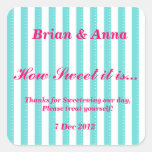 Tiffany blue and hot pink How Sweet Sticker