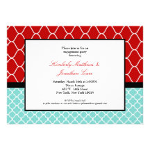 Tiffany Blue and Red Invitations